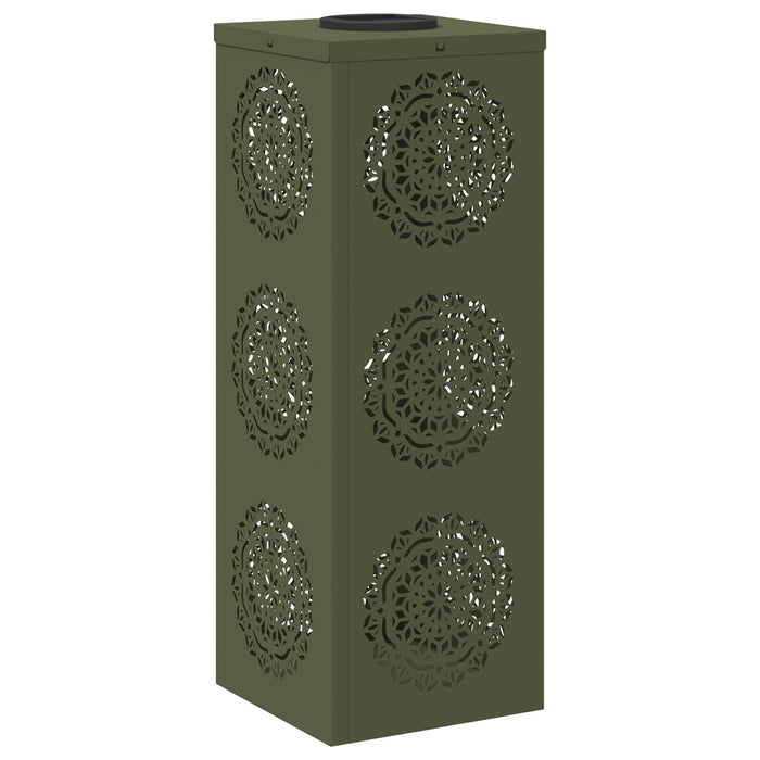 Faro LED solare per sentieri 2 pcs Verde oliva 879782