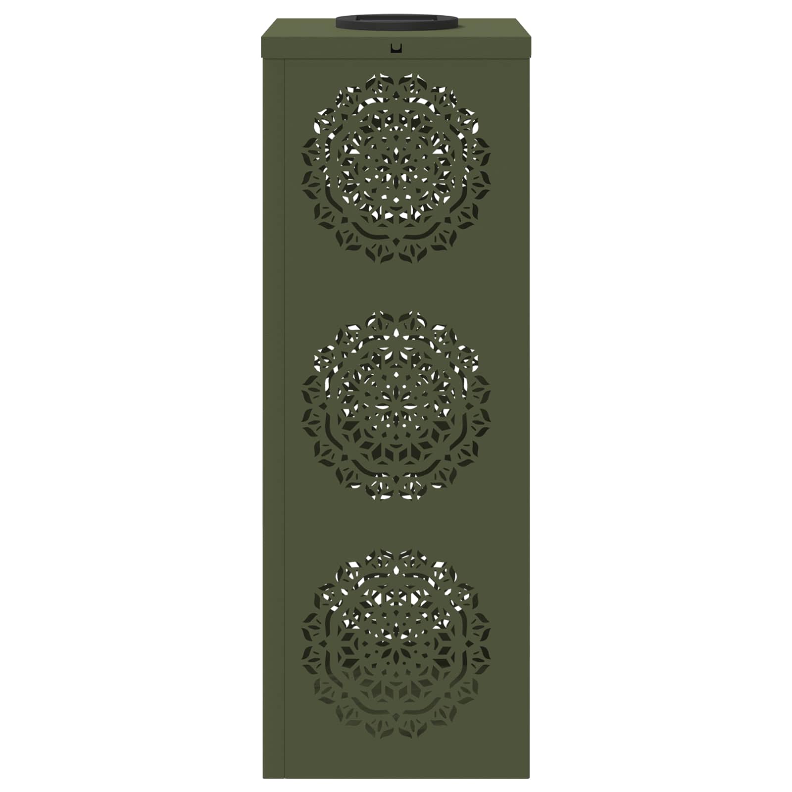 Faro LED solare per sentieri 2 pcs Verde oliva 879782