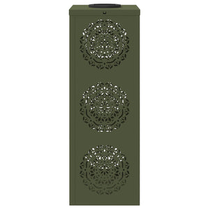 Faro LED solare per sentieri 2 pcs Verde oliva 879782