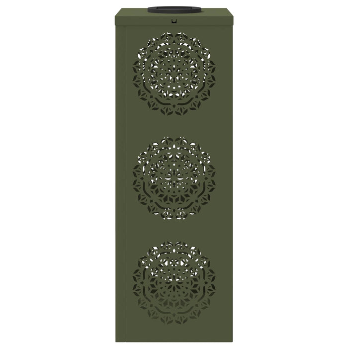 Faro LED solare per sentieri 2 pcs Verde oliva 879782