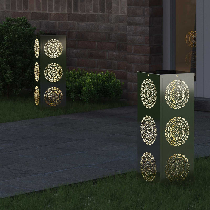 Faro LED solare per sentieri 2 pcs Zincato Zincato 879784