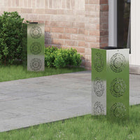 Faro LED solare per sentieri 2 pcs Zincato Zincato 879784