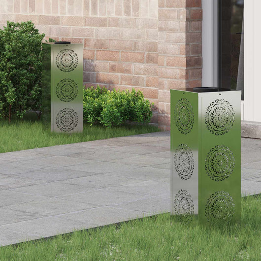 Faro LED solare per sentieri 2 pcs Zincato Zincato 879784