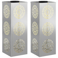 Faro LED solare per sentieri 2 pcs Zincato Zincato 879784