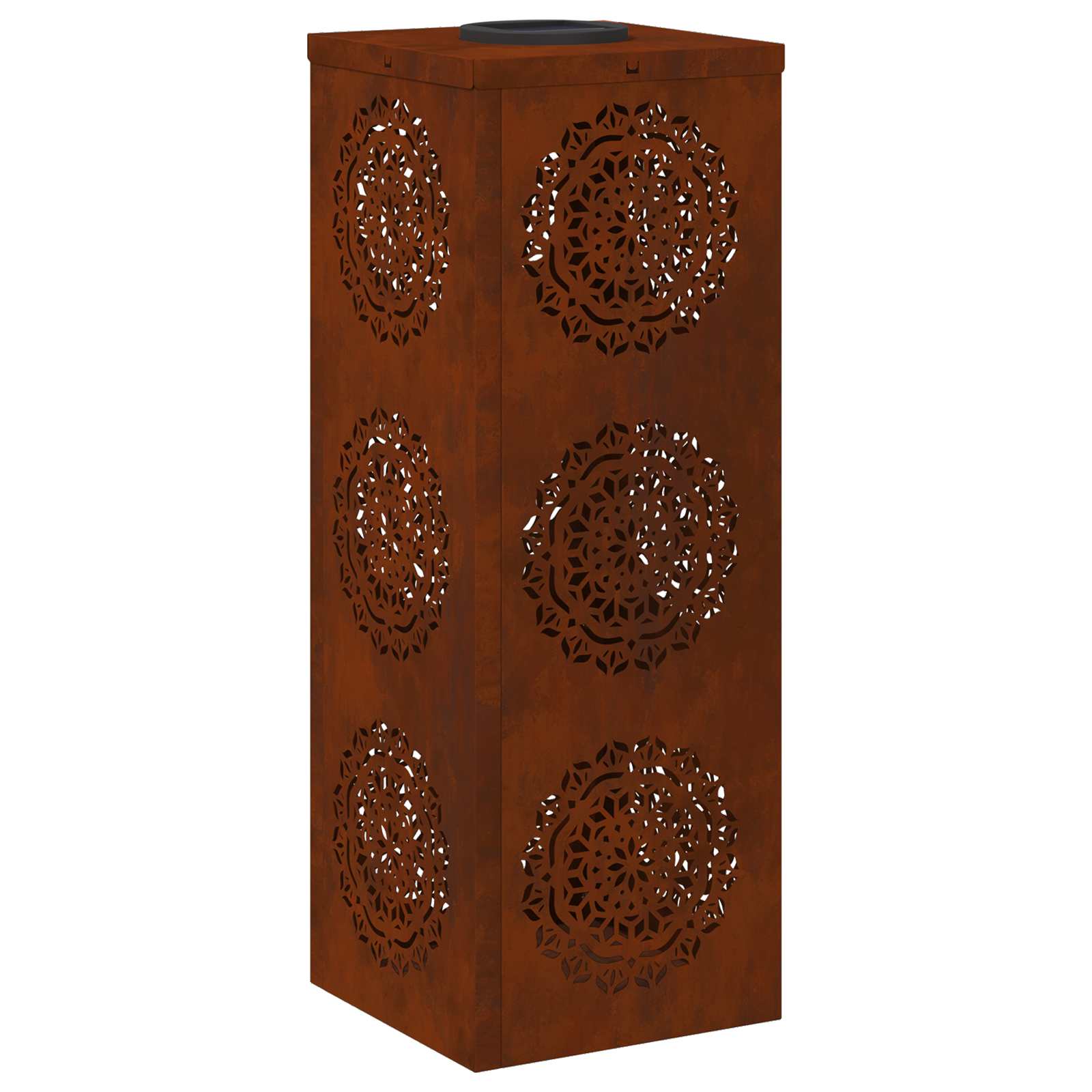 Faro LED solare per sentieri 2 pcs Acciaio Corten 879785