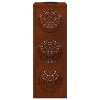 Faro LED solare per sentieri 2 pcs Acciaio Corten 879785