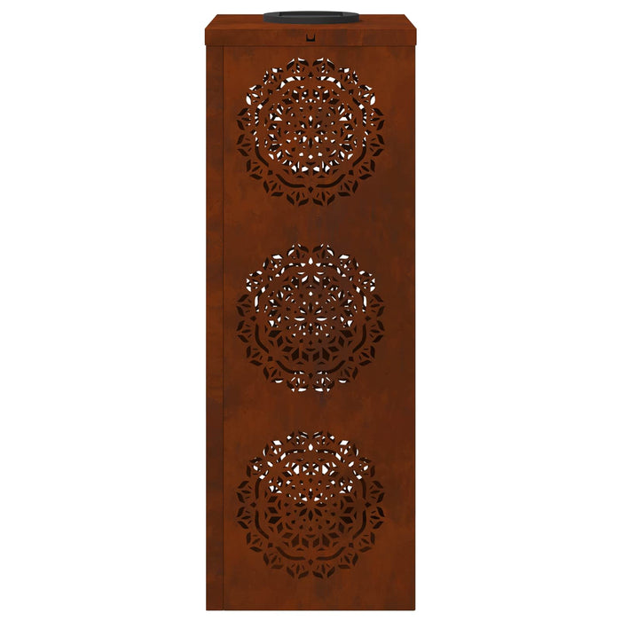 Faro LED solare per sentieri 2 pcs Acciaio Corten 879785