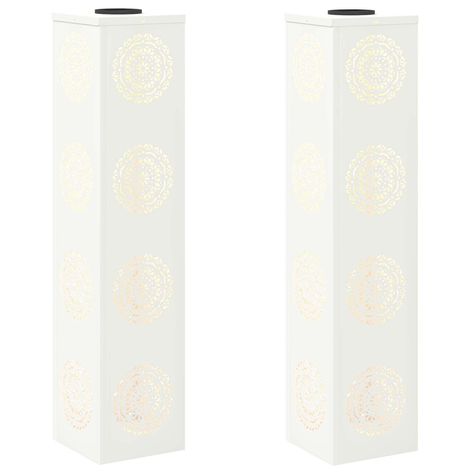 Faro LED solare per sentieri 2 pcs Bianco 879787