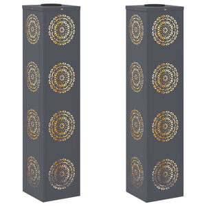 Faro LED solare per sentieri 2 pcs Antracite 879788