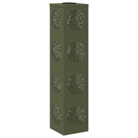 Faro LED solare per sentieri 2 pcs Verde oliva 879789