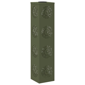 Faro LED solare per sentieri 2 pcs Verde oliva 879789