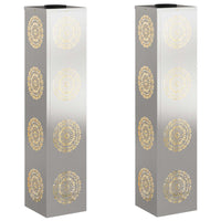 Faro LED solare per sentieri 2 pcs Acciaio inossidabile 879790