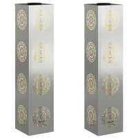 Faro LED solare per sentieri 2 pcs Zincato Zincato 879791