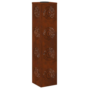 Faro LED solare per sentieri 2 pcs Acciaio Corten 879792