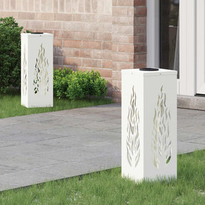 Faro LED solare per sentieri 2 pcs Bianco 879794