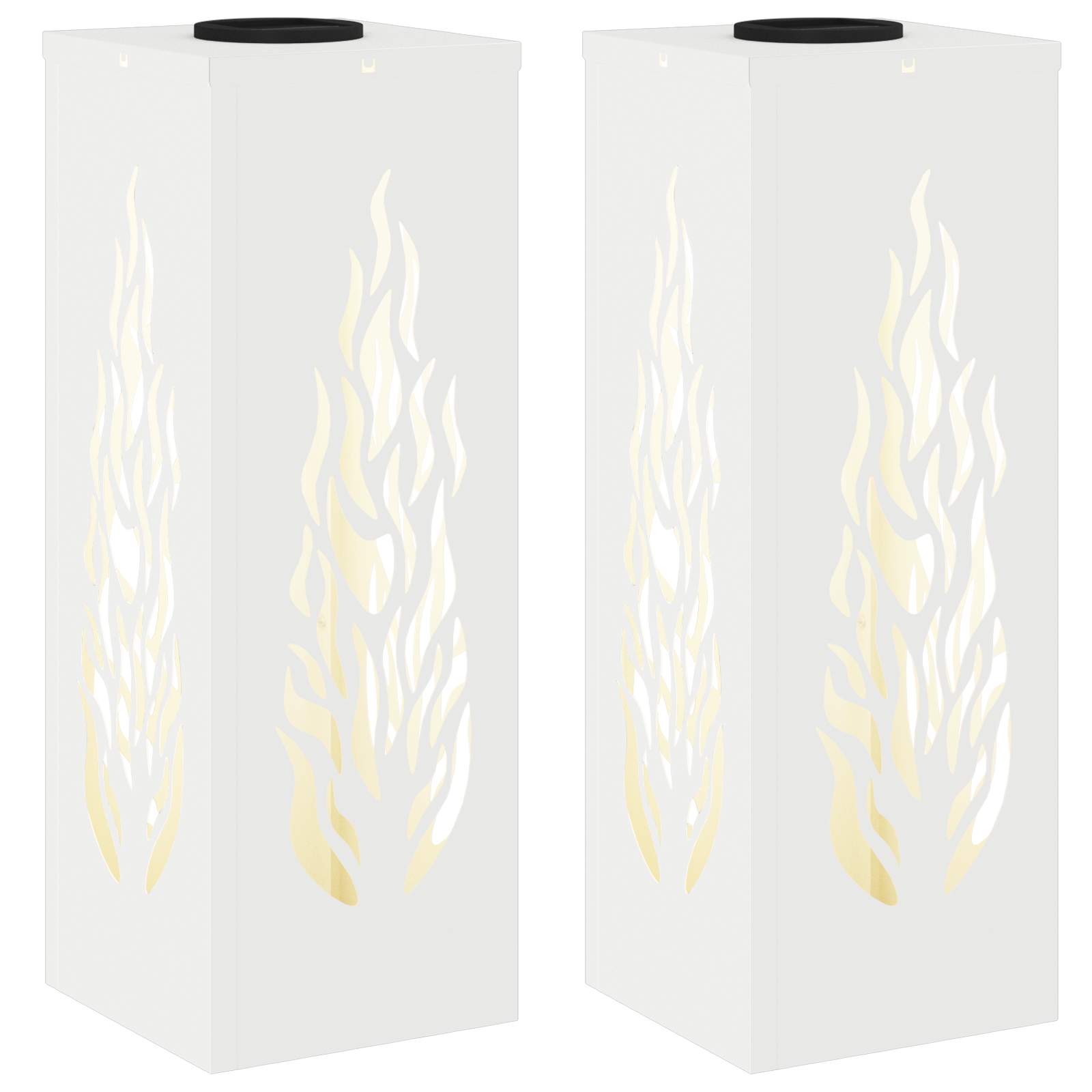 Faro LED solare per sentieri 2 pcs Bianco 879794