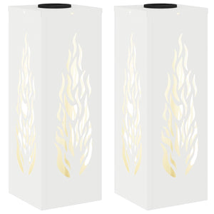 Faro LED solare per sentieri 2 pcs Bianco 879794