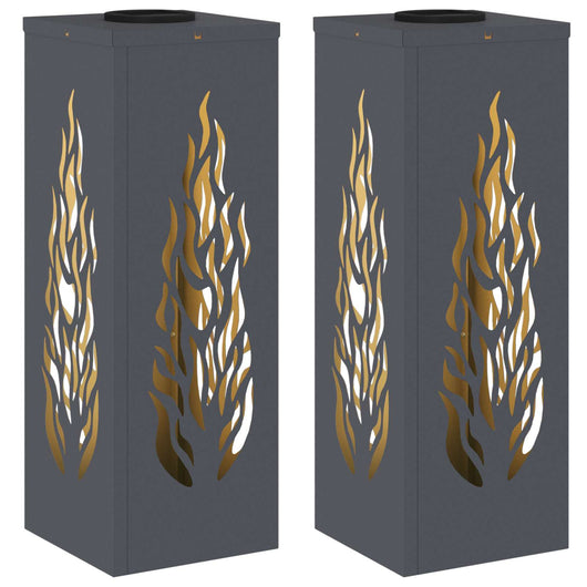 Faro LED solare per sentieri 2 pcs Antracite 879795