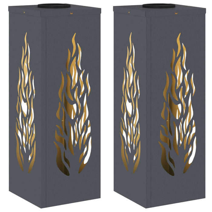 Faro LED solare per sentieri 2 pcs Antracite 879795