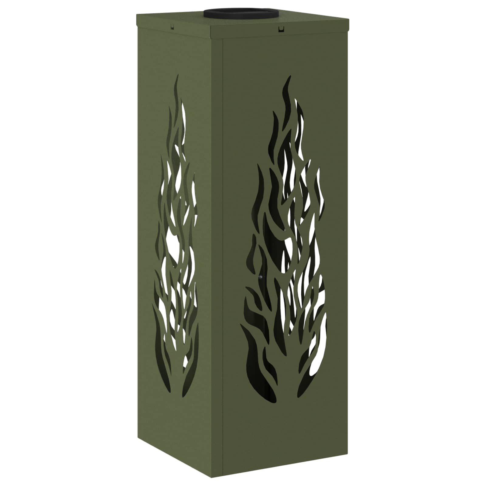 Faro LED solare per sentieri 2 pcs Verde oliva 879796