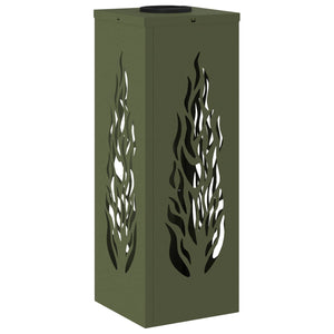 Faro LED solare per sentieri 2 pcs Verde oliva 879796