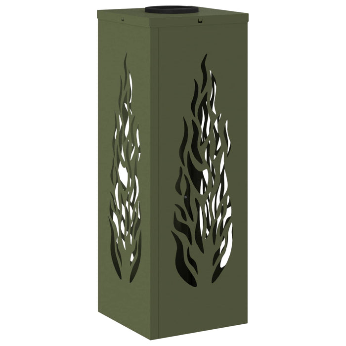 Faro LED solare per sentieri 2 pcs Verde oliva 879796