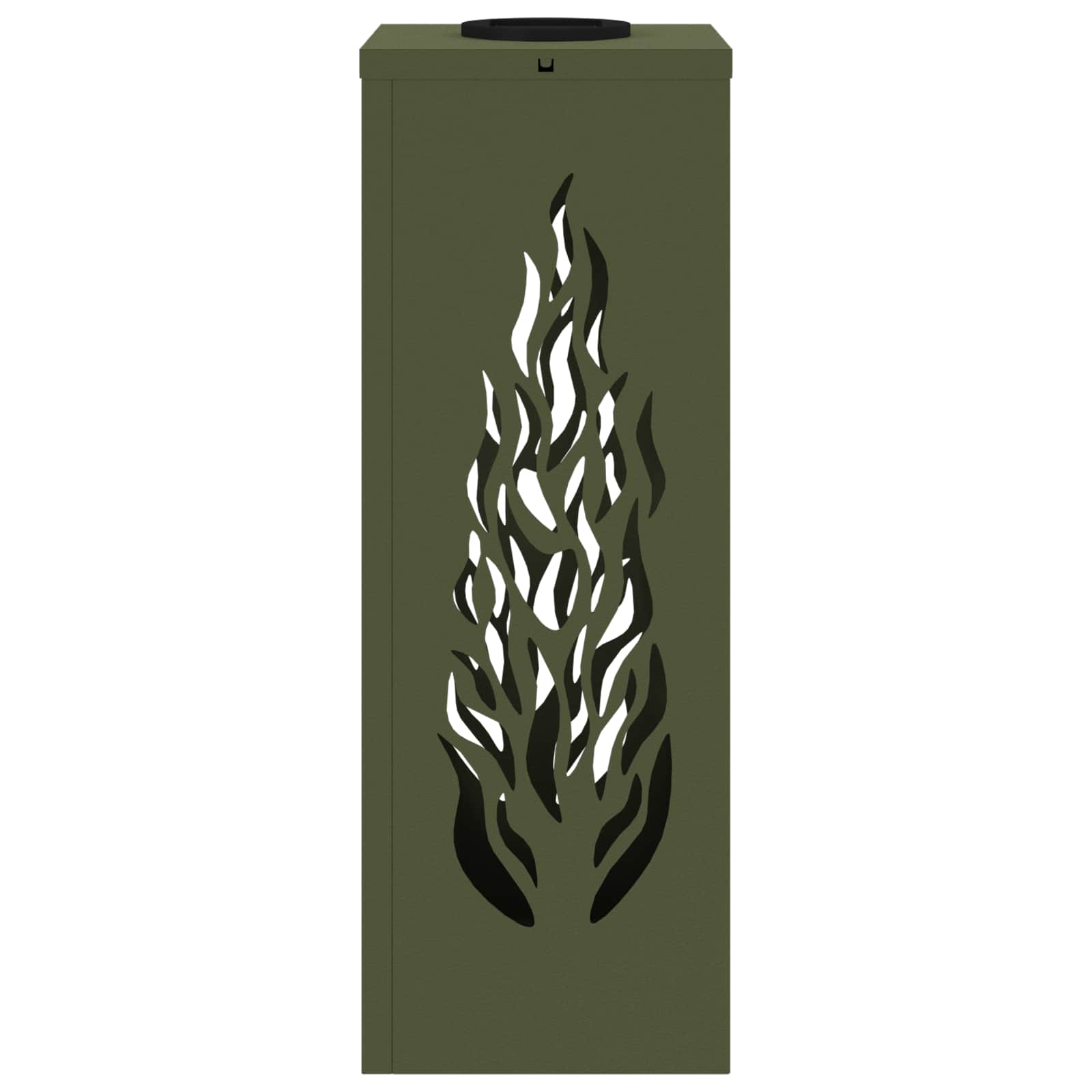 Faro LED solare per sentieri 2 pcs Verde oliva 879796