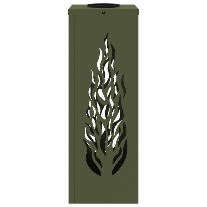 Faro LED solare per sentieri 2 pcs Verde oliva 879796