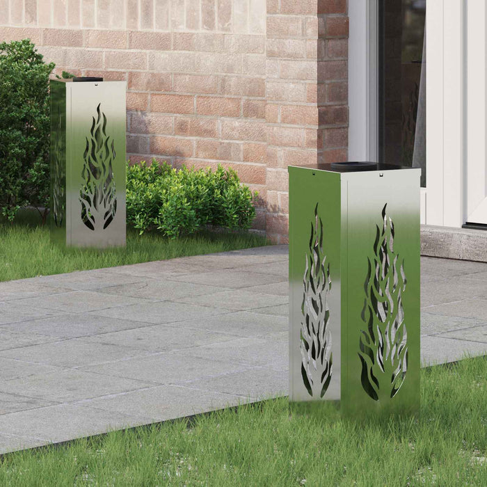 Faro LED solare per sentieri 2 pcs Zincato Zincato 879798