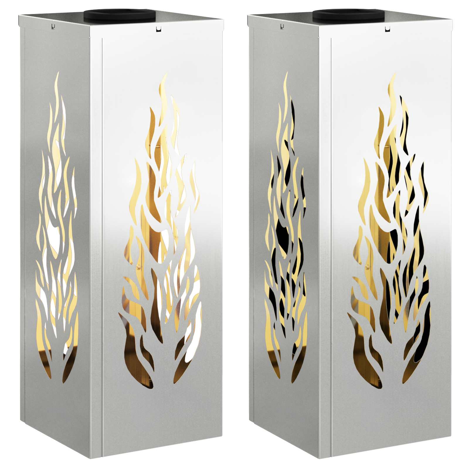 Faro LED solare per sentieri 2 pcs Zincato Zincato 879798