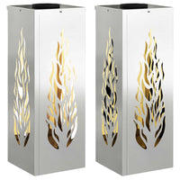 Faro LED solare per sentieri 2 pcs Zincato Zincato 879798