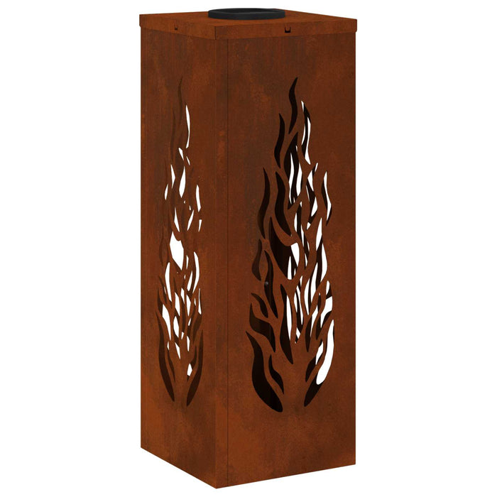 Faro LED solare per sentieri 2 pcs Acciaio Corten 879799