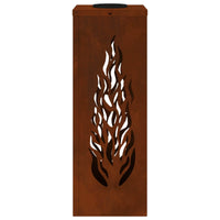 Faro LED solare per sentieri 2 pcs Acciaio Corten 879799