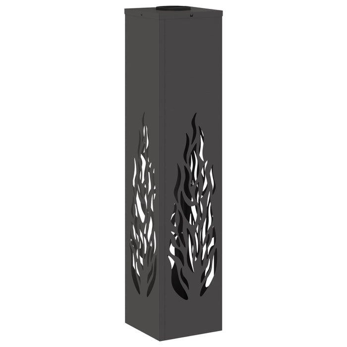 Faro LED solare per sentieri 2 pcs Nero 879800