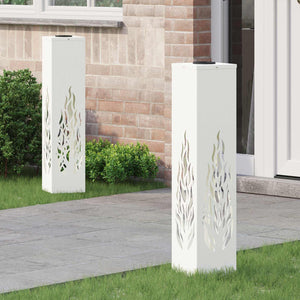 Faro LED solare per sentieri 2 pcs Bianco 879801