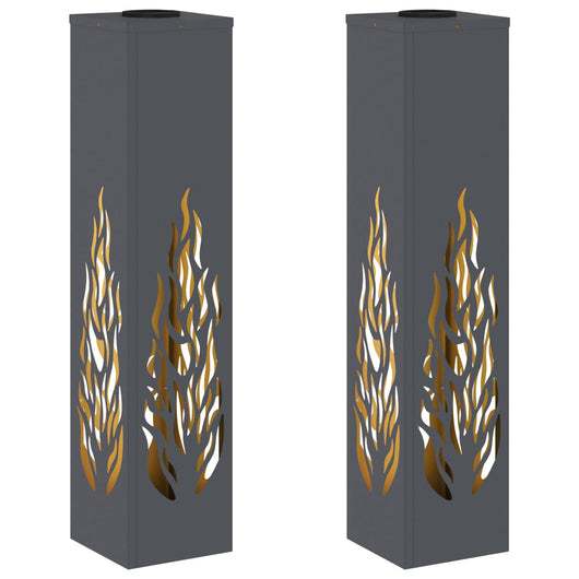 Faro LED solare per sentieri 2 pcs Antracite 879802