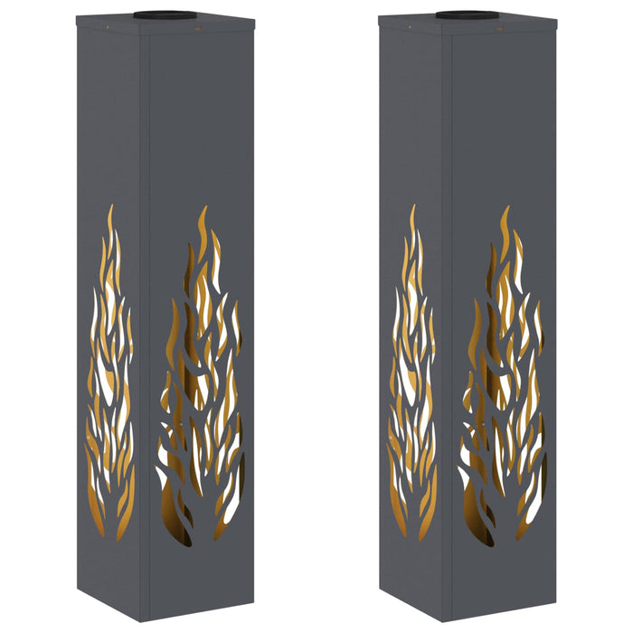 Faro LED solare per sentieri 2 pcs Antracite 879802