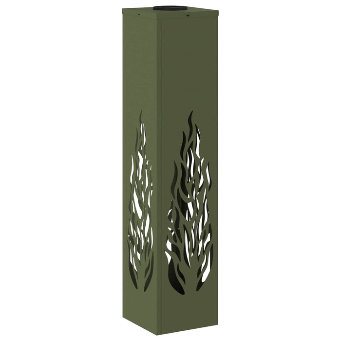 Faro LED solare per sentieri 2 pcs Verde oliva 879803