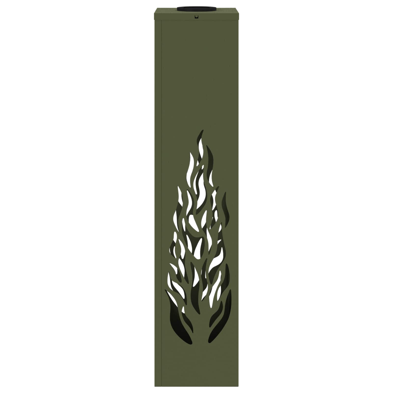 Faro LED solare per sentieri 2 pcs Verde oliva 879803