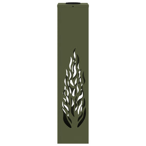 Faro LED solare per sentieri 2 pcs Verde oliva 879803