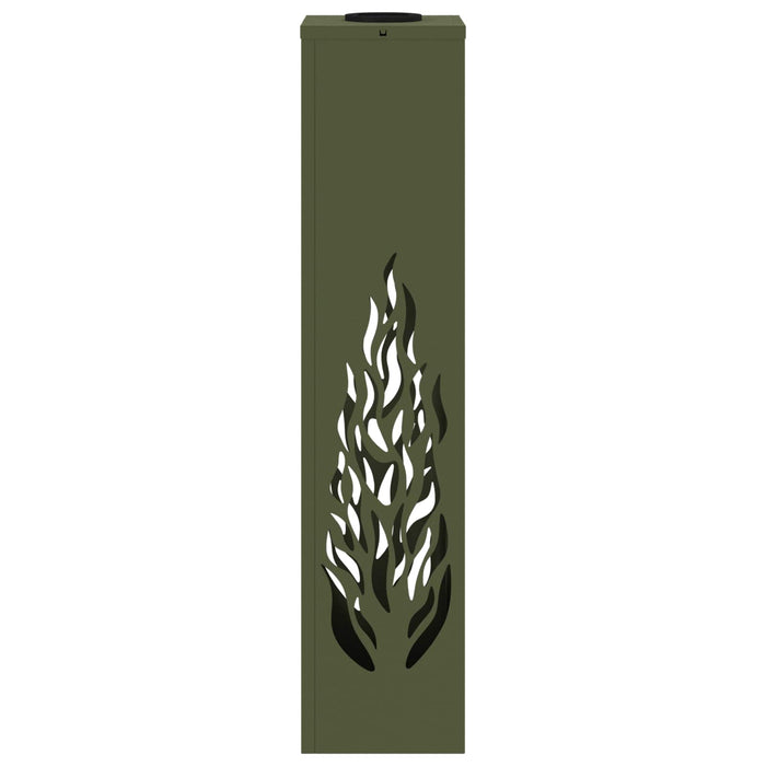 Faro LED solare per sentieri 2 pcs Verde oliva 879803