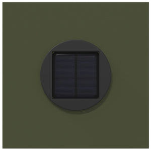 Faro LED solare per sentieri 2 pcs Verde oliva 879803