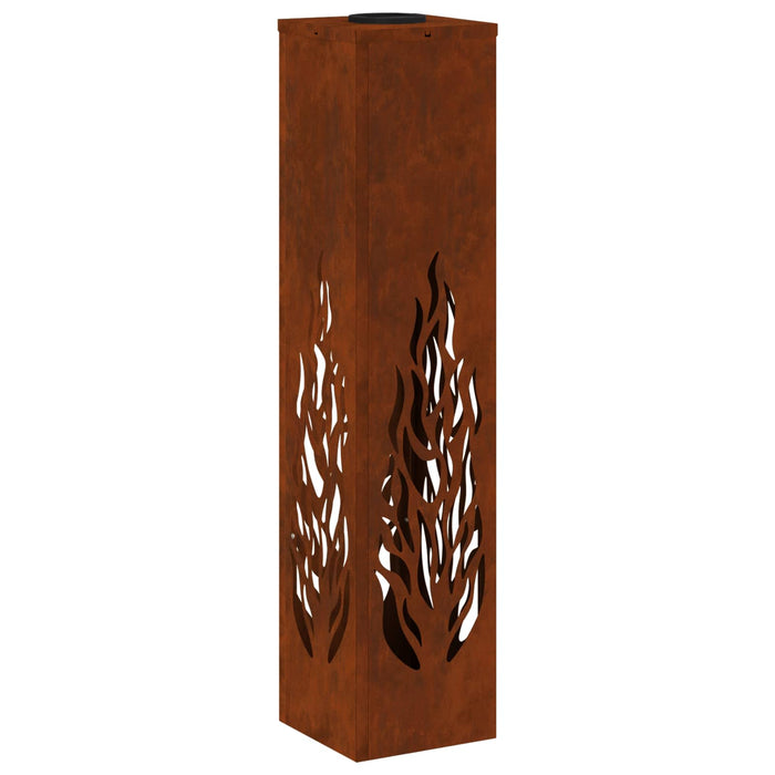 Faro LED solare per sentieri 2 pcs Acciaio Corten 879806