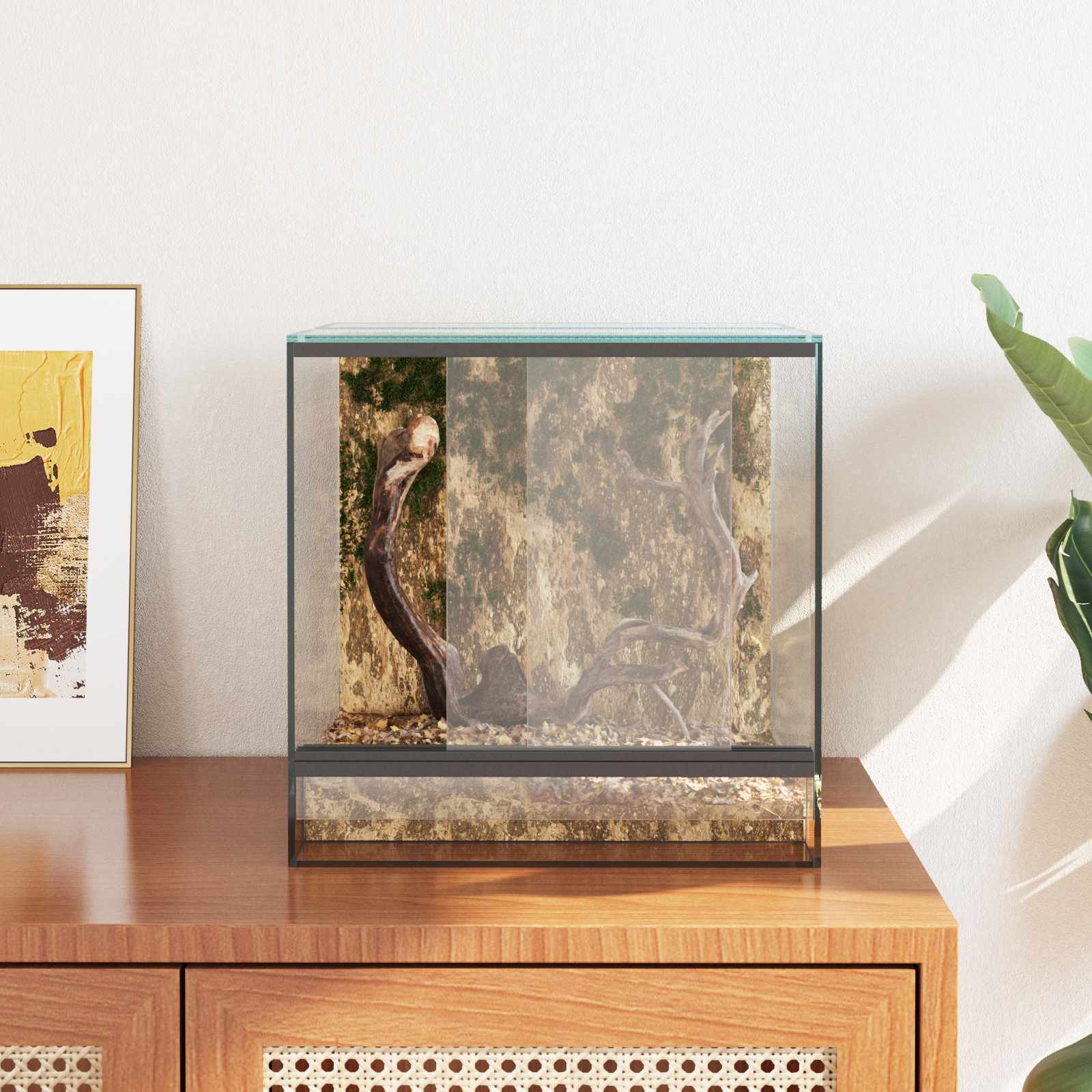 Habitat per rettili e anfibi Bianco 30 x 30 x 30 cm Vetro 42020387