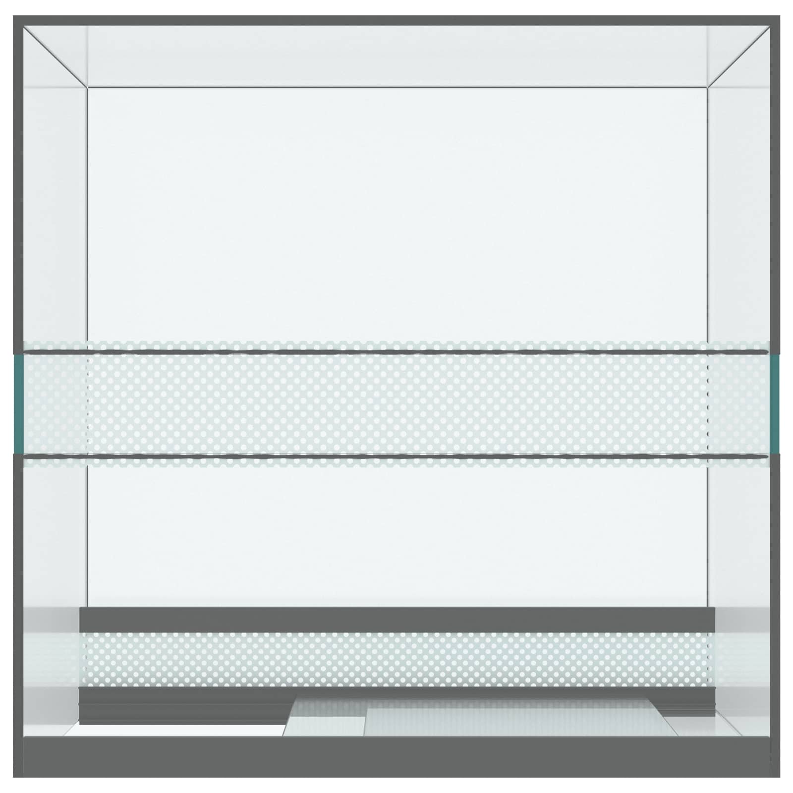Habitat per rettili e anfibi Bianco 30 x 30 x 40 cm Vetro 42020388