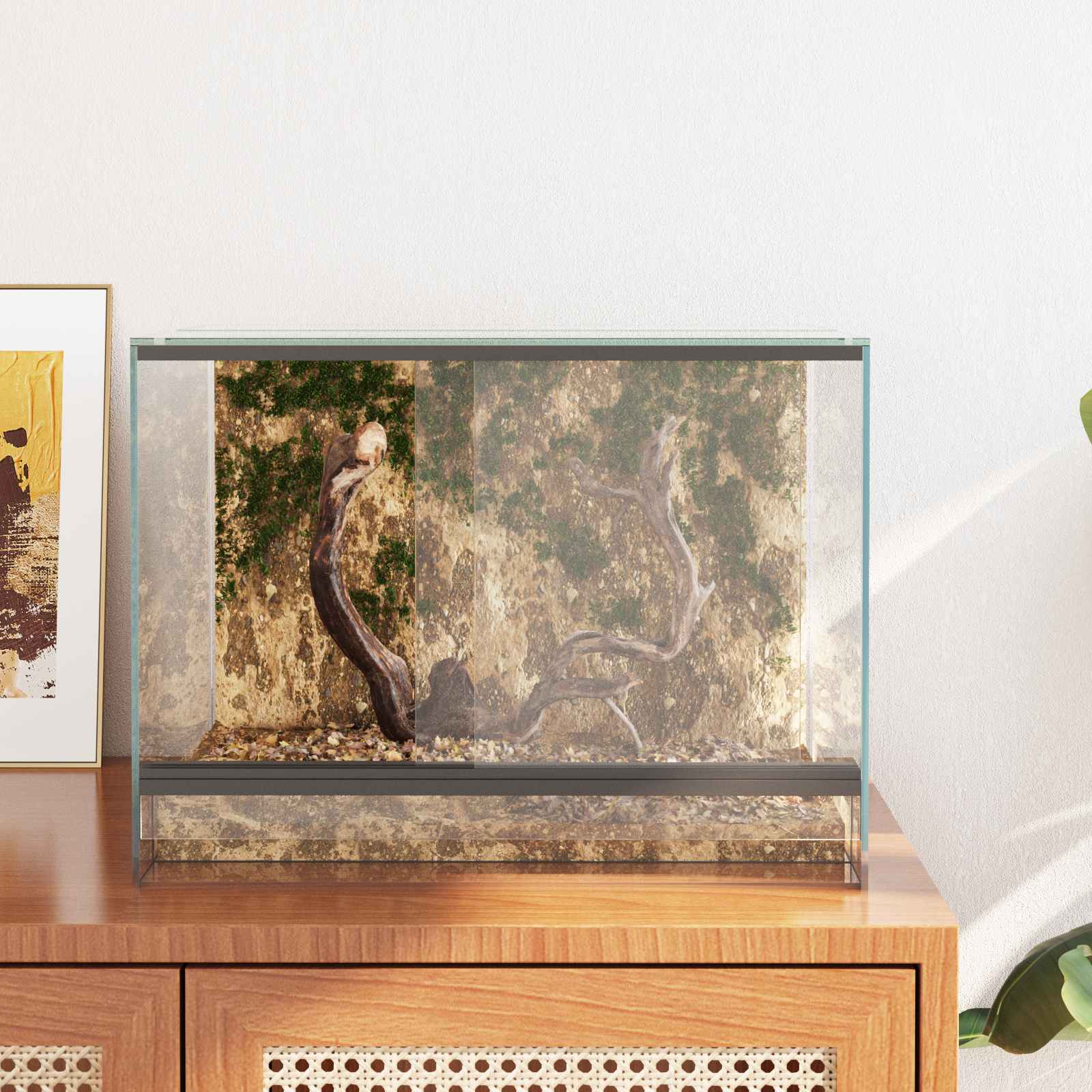 Habitat per rettili e anfibi Bianco 40 x 30 x 30 cm Vetro 42020389