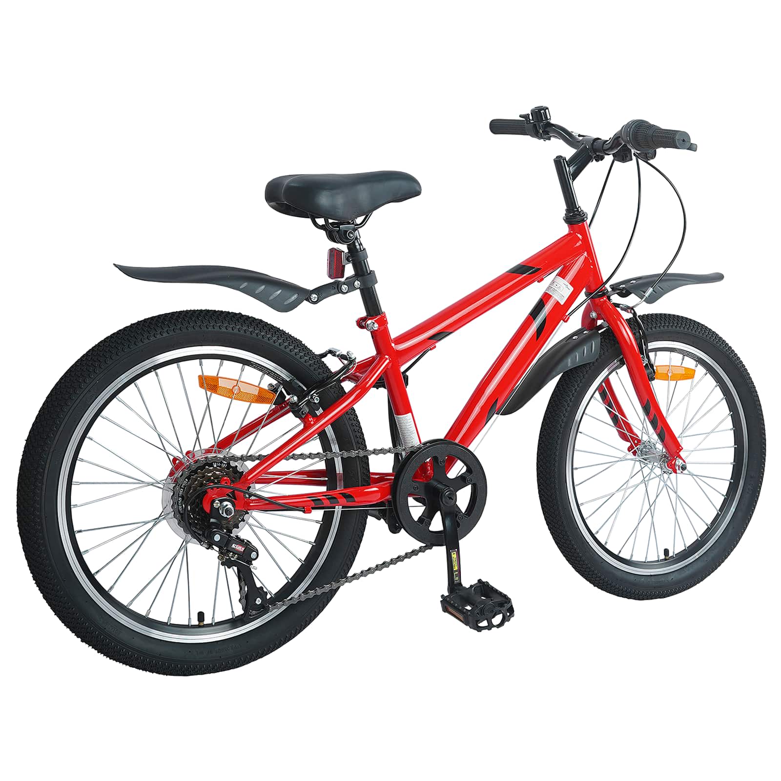 Bicicletta per Bambini 24 Pollici 6-Speed per 8-12 anni Rosso 42009388