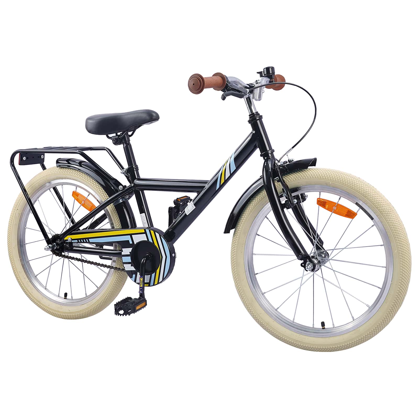 Bicicletta per Bambini 24 Pollici per 8-12 anni Nero 42009488