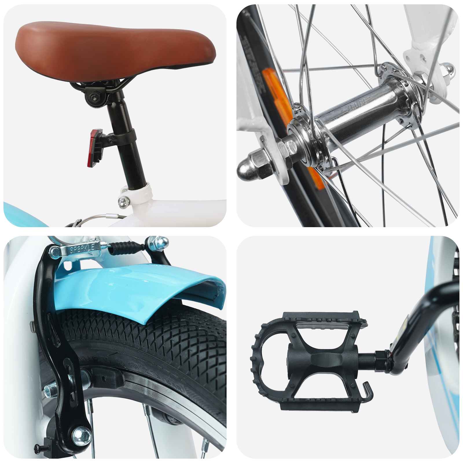 Bicicletta per Bambini 24 Pollici per 8-12 anni Blu Chiaro 42009560