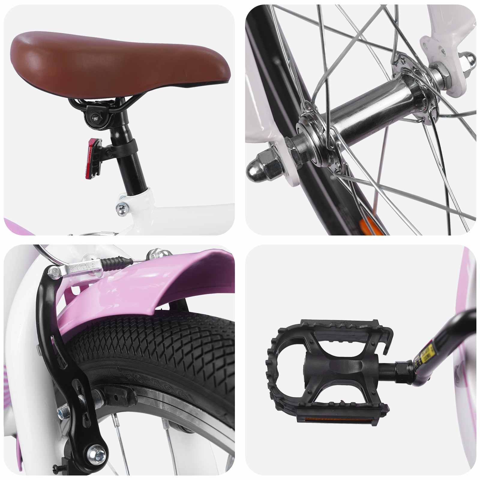 Bicicletta per Bambini 24 Pollici per 8-12 anni Rosa chiaro 42009563